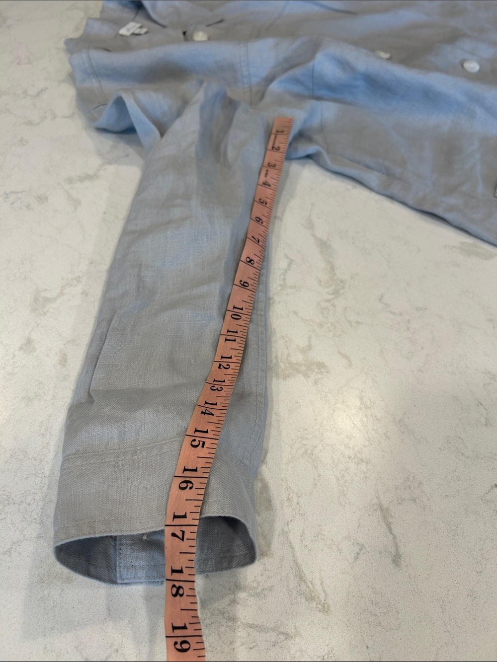 J Jill Love Linen 100% Linen Button Down Shacket Grey Lagenlook Coastal Pockets - Picture 11 of 16